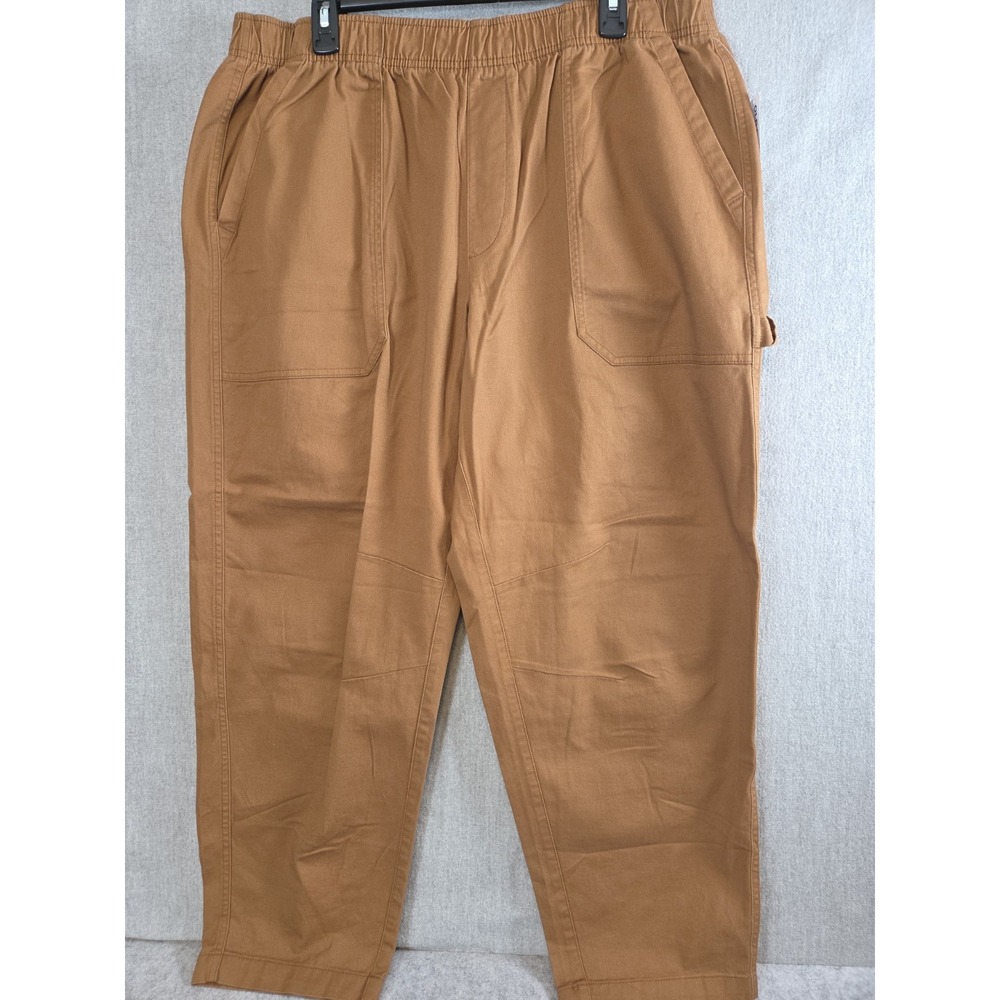 Old Navy Cargo Utility Pants XL Stretch Pull On Stretch Comfort Waist Tan NEW